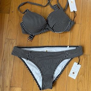 striped bathing suit